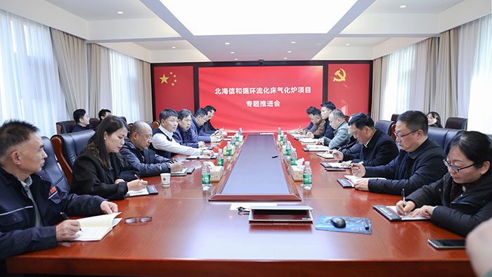 鄭州榮盛窯爐工程技術有限公司召開北海信和循環流化床氣化爐項目專題推進會